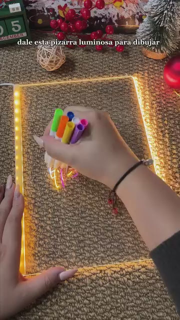 pizarra magica con luz led